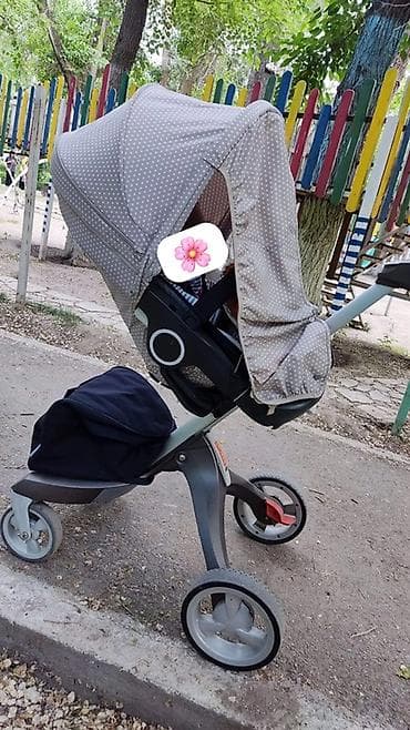 Детский мир: Коляска, Stokke, цвет - Серебристый, Б/у, Самовывоз — 2