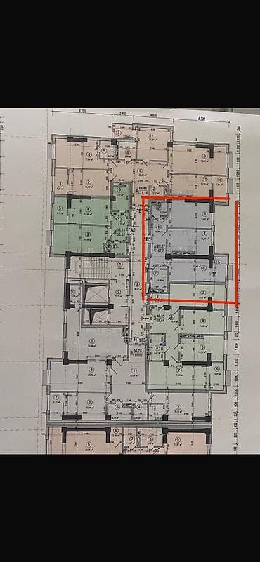 red centr: 2 комнаты, 68 м² — 3