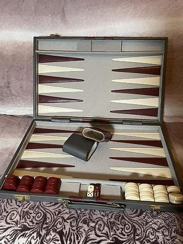 Спортивные сумки: Нарды в кейсе с ручкой полный комплект. - Игровое поле с инкрустацией — 1