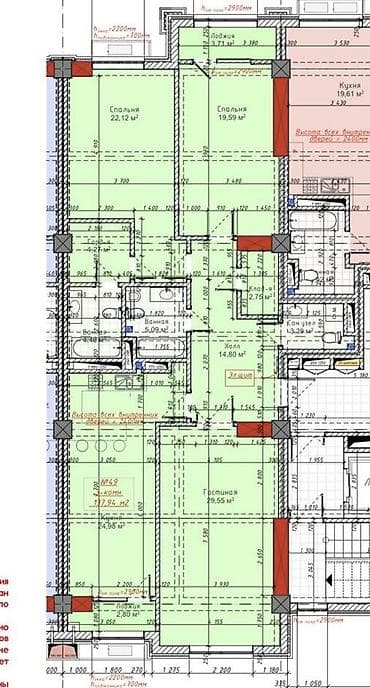 элит хауз: 3 комнаты, 137 м², Элитка, 7 этаж — 4