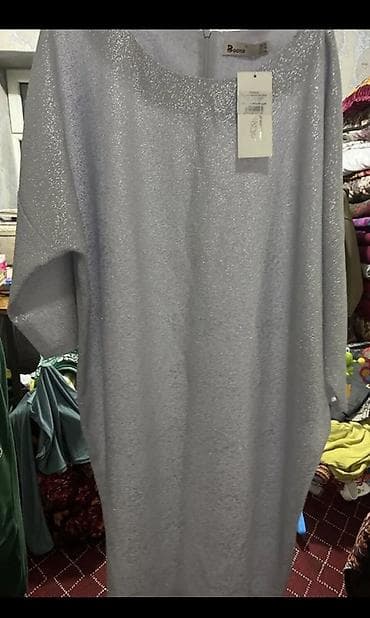 Жынсылар: Кече көйнөгү, Классикалык, Узун модель, Трикотаж, Жеңдери менен, L — 1