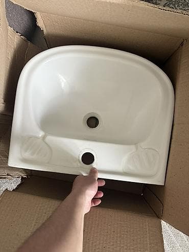 Раковина для ванной, Особенности: Глянцевое, Материал: Керамика