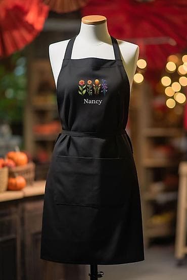 Атайын кийим: Фартуки для кухни, кафе, студий и мастерских - Модели: нагрудные с — 2