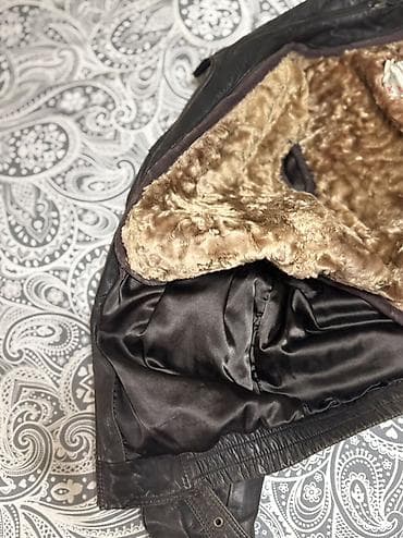 Жеке буюмдар: Бычая кожа натуралка пилот кожаная куртка с тёплой меховой — 5