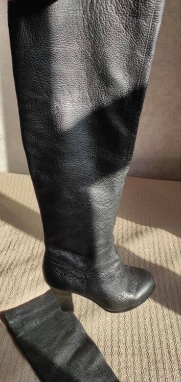 сапоги из натурального меха и кожи: Colin Stuart сапоги деми кожанные размер US6/36й наш. Можно присборить — 3