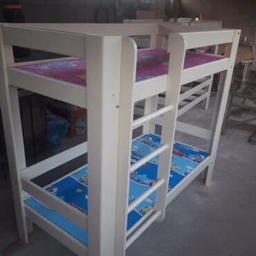 детское постельное белье перина: Детский двухъярусный кровать на заказ из натурального дерево — 2