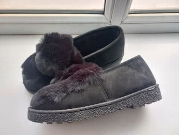 лоферы с мехом: Домашние тапочки, 40, Новый, цвет - Черный, Самовывоз — 2
