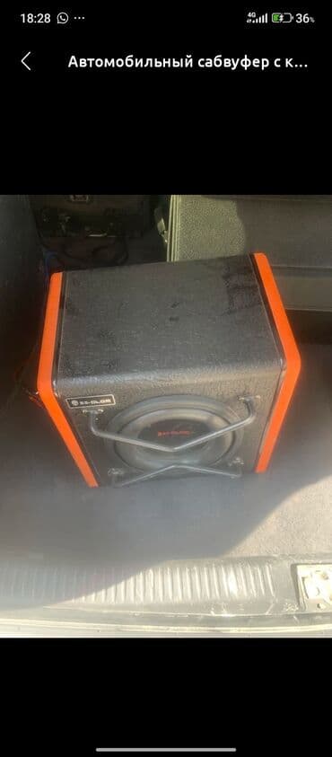 динамика на машину: Автомобильный сабвуфер в корпусе - Марка/модель на шильдике: E5-OLOM — 3
