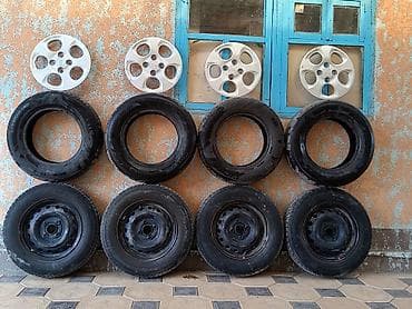 Колеса в сборе 155 / 80 / R 13, Зима, Б/у, Комплект, Легковые, Железные, отверстий - 4