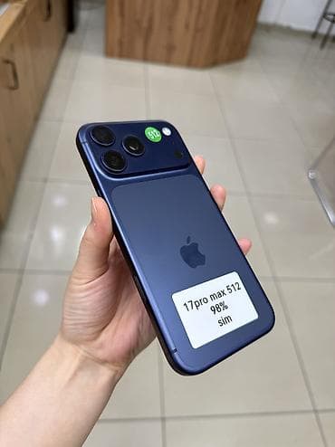 IPhone 17 Pro Max, Б/у, 512 ГБ, Синий, В рассрочку, 98 % at lalafo.kg IPhone 17 Pro Max, Б/у, 512 ГБ, Синий, В рассрочку, 98 %