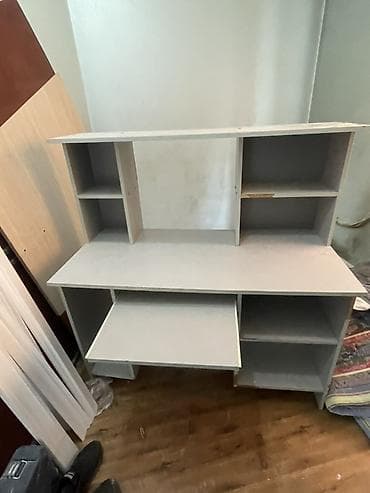 Компьютерные столы: Комплект офисной мебели, Шкаф, ДСП, цвет - Серый — 1