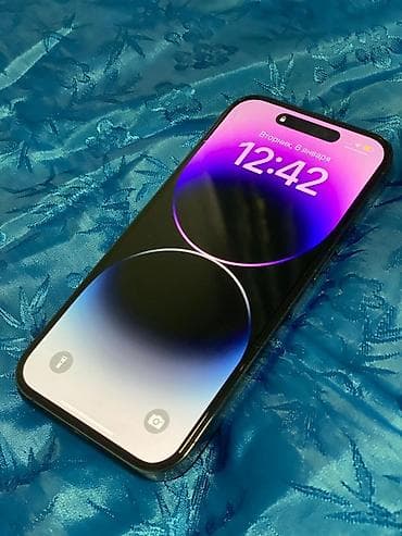 skull candy: IPhone 14 Pro, 128 ГБ, Deep Purple, 80 % — 2