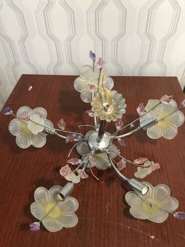 запчасти для люстры: Продаю люстру патроны все работают некоторых розовых листочков не — 4