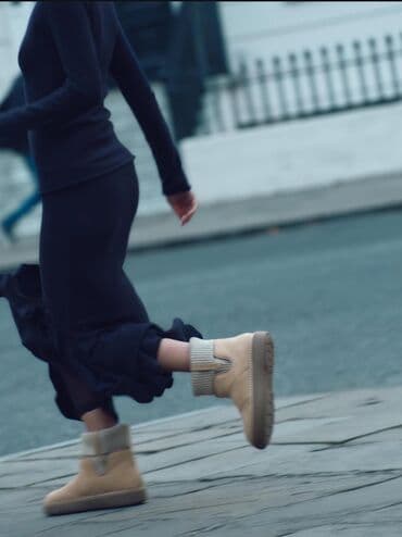 обувь 26 размер: Угги, 40, Zara, Новый, цвет - Бежевый — 2