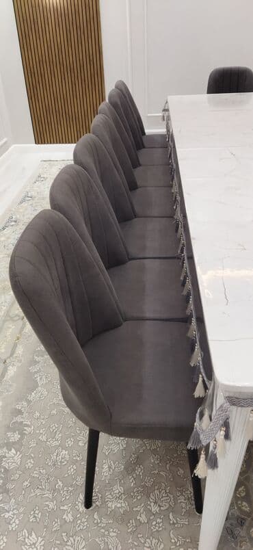 кресло кожанные: Стул для кухни, Новый, Дерево, цвет - Серый — 5