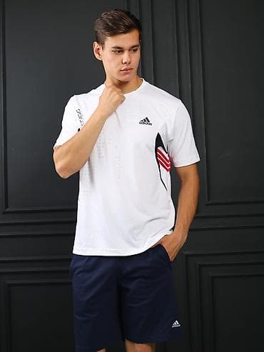 адидас одежда: Мужская спортивная футболка с коротким рукавом ADIDAS RINSEE — 6