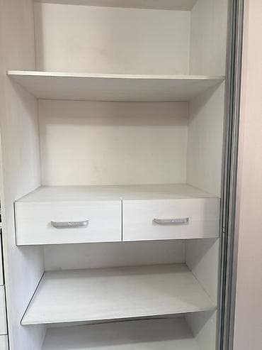 раздвижная: Спальный гарнитур, Двуспальная кровать, Шкаф, Комод, ДСП, Самовывоз, цвет - Белый — 2