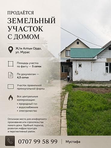 участки алтын ордо: 4 соток, Для строительства, Красная книга, Тех паспорт — 1