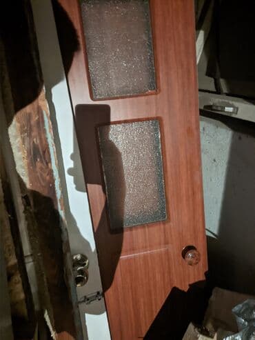 алюминиевые двери б у: Межкомнатная дверь со стеклом, цвет - Коричневый, 2 * x 80 см, Б/у — 1