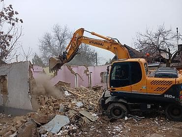 Услуги сноса зданий и демонтажа конструкций экскаватором Hyundai Robex at lalafo.kg Услуги сноса зданий и демонтажа конструкций экскаватором Hyundai Robex