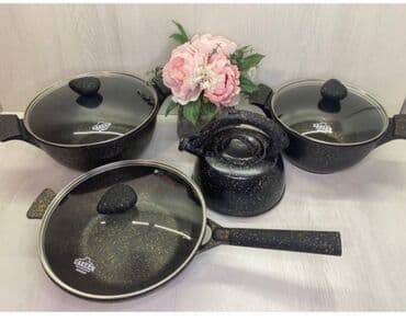 набор кухонных ножей: Набор антипригарное покрытие по акции ! В набор входит Казан — 2