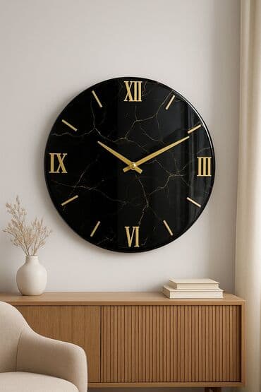 куплю золотые часы: Настенные часы ручной работы на заказ в стиле «черный мрамор» с — 4