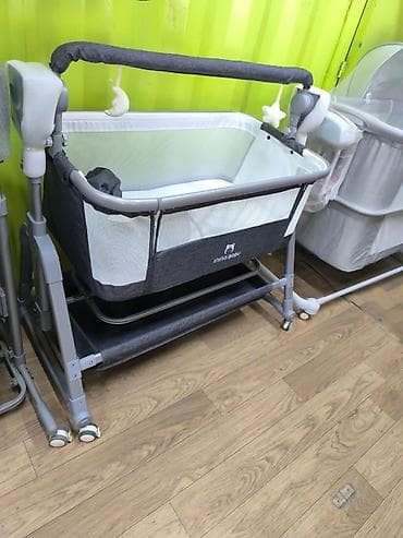 детские коляски люльки: Манеж-кровать, Раскладной, Другой материал — 3