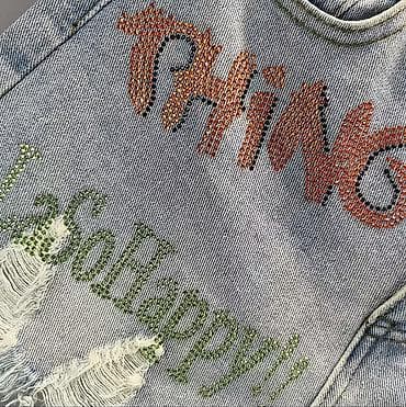 шорты джинсовые: Шорты, Стандартные, Джинс, Лето, Новый, S — 2