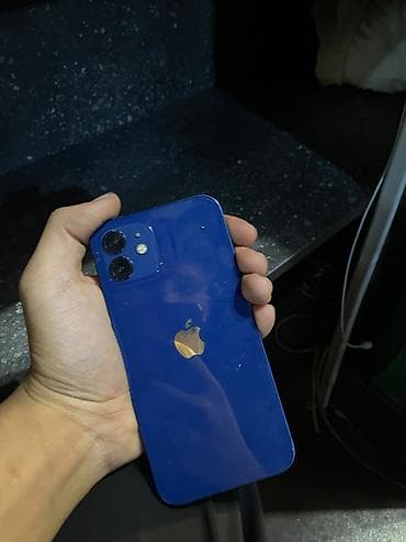IPhone 12, Б/у, 128 ГБ, Голубой, Чехол, 79 %