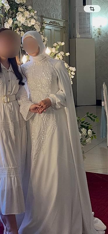 кумуш сепочка: Үлпөт көйнөгү, Мусулман, А-силуэт, Пайеткалар, Колдонулган — 3