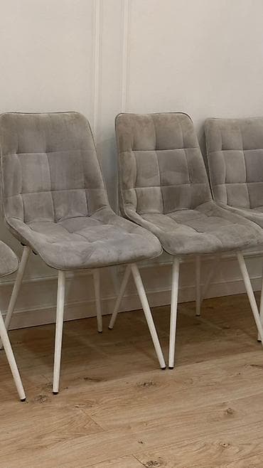 купить шкаф для папок в офис: Стул для кухни, Б/у, Железо, цвет - Серый — 1