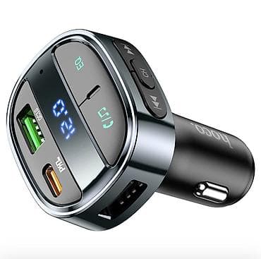 mic mini: Автомобильный Bluetooth FM-трансмиттер Hoco E70 (30W) - Подключение — 3