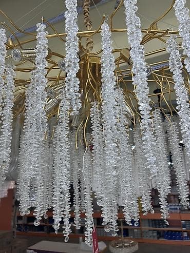 Люстры: Каскадная потолочная люстра с подвесами из прозрачного — 2