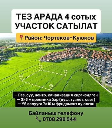 тамчы комнаты: 4 соток, Курулуш — 1