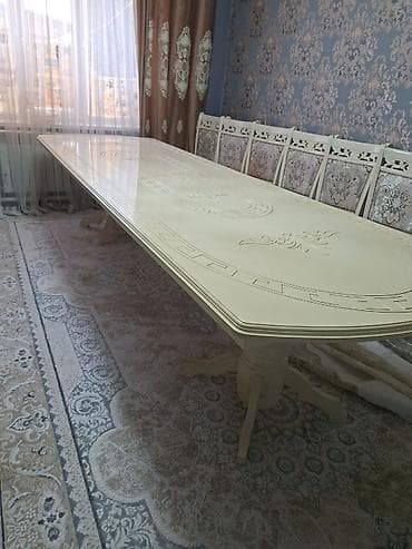 small table: Стол и стул для зала, цвет - Бежевый — 1