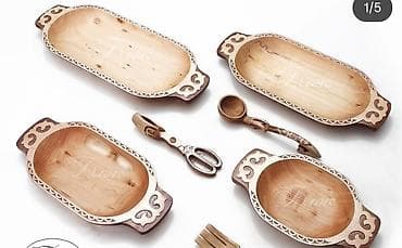 Посуда: Набор деревянной посуды в национальном стиле. этно идиш ижарага — 4