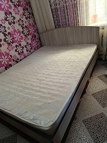 Керебеттер: Двуспальная кровать с матрасом - Размер спального места — 1