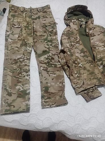 Камуфлированный комплект одежды (Multicam): куртка софтшелл + брюки