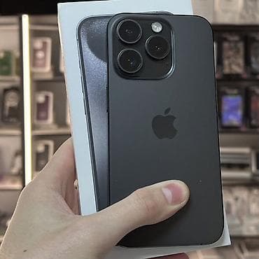 IPhone 15 Pro, 256 ГБ, Black Titanium, Коробка, 85 %