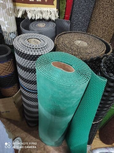 пошив ковров: Придверный коврик Новый, Наружный, Прямоугольный, цвет - Зеленый, Синий — 2