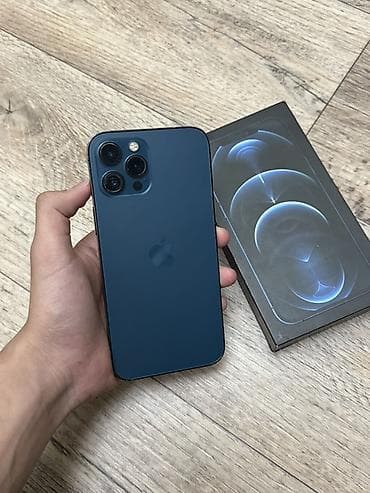 IPhone 12 Pro Max, Б/у, 256 ГБ, Pacific Blue, Коробка, 75 %