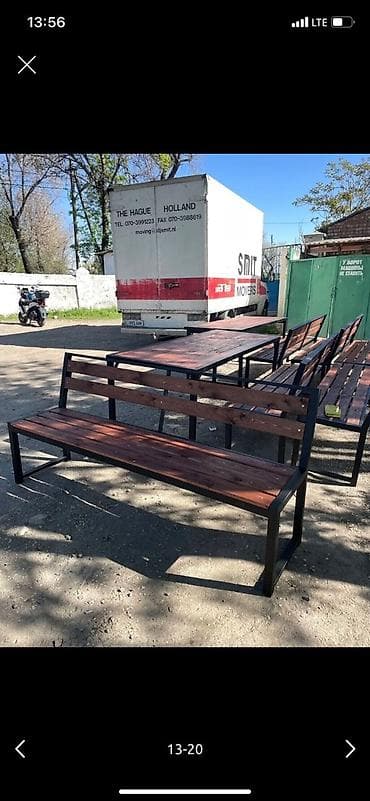 садовый стол: Комплект столов и стульев на заказ, Для ресторанов, кафе, Прямоугольный — 5