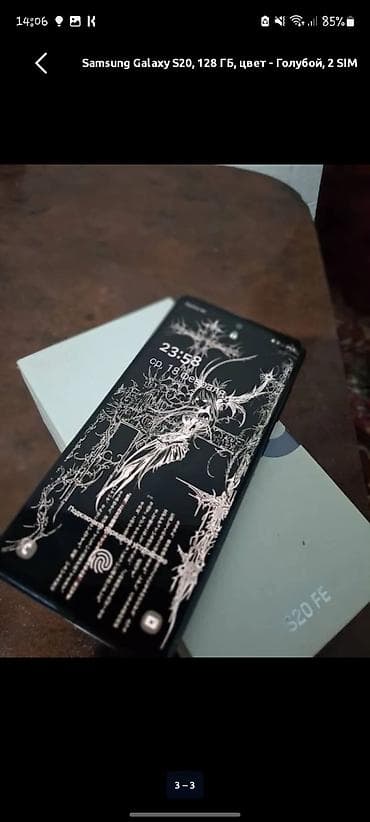 Apple iPhone: Samsung Galaxy S20, Б/у, 128 ГБ, цвет - Голубой, 2 SIM — 3