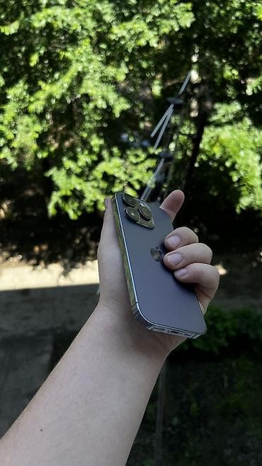 game stik: IPhone 14 Pro, Б/у, 256 ГБ, Deep Purple, Защитное стекло, Чехол, Кабель, 79 % — 2