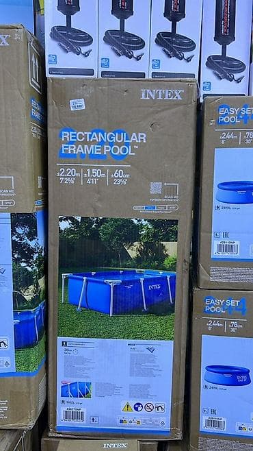 мини поля: Каркасный прямоугольный бассейн Intex - Серия: Rectangular Frame Pool — 1