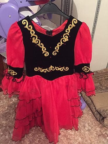 Детское платье, цвет - Красный, Новый