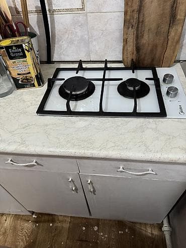 Газовая печь, Midea, Б/у, Встраиваемая, цвет - Белый, Полная оплата — 3