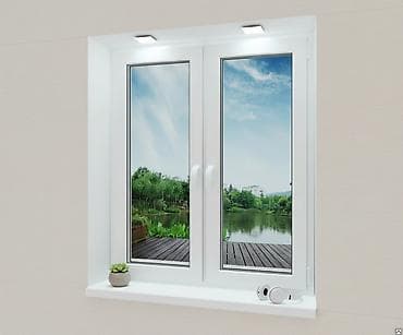 Двухстворчатое пластиковое окно ПВХ с поворотно-откидными створками at lalafo.kg Двухстворчатое пластиковое окно ПВХ с поворотно-откидными створками