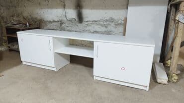 Тумба и подставка для телевизора, Новый, Напольная, ЛДСП, цвет - Белый at lalafo.kg Тумба и подставка для телевизора, Новый, Напольная, ЛДСП, цвет - Белый