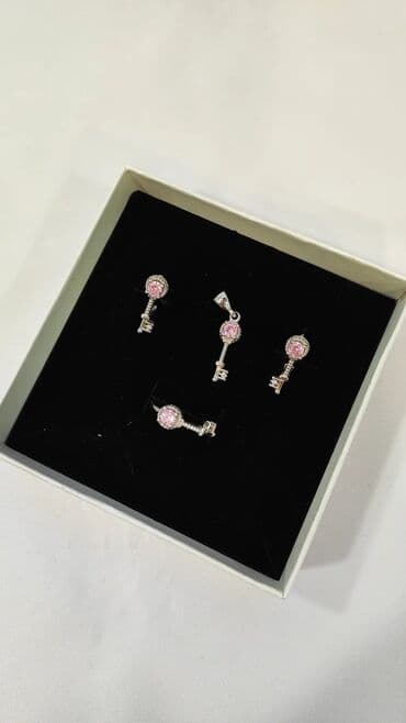 эксклюзивные свадебные пригласительные: Набор украшений, Проба 925, Женские, Новый — 2